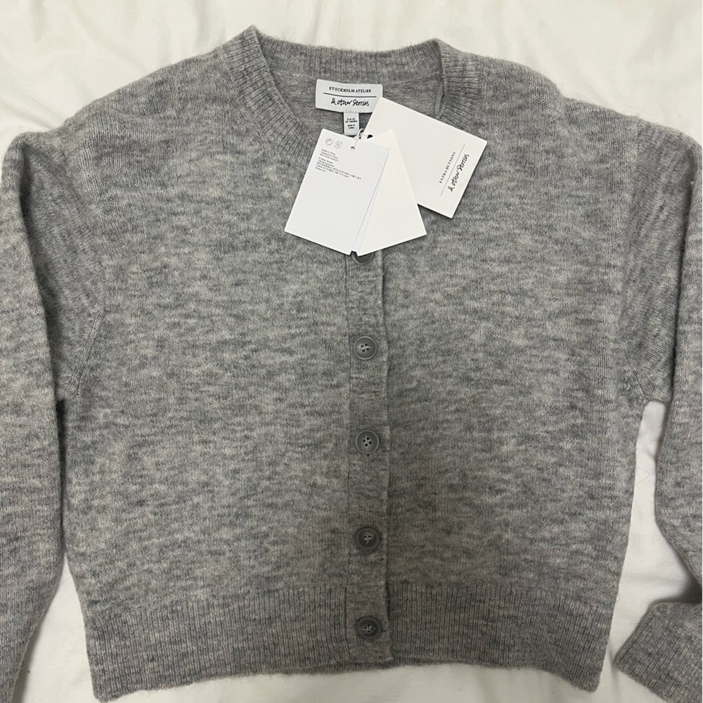 & Other Stories Gray Cardigan Sweater